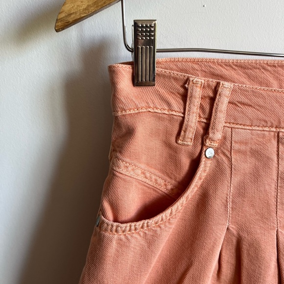 NWT Anthropologie PILCRO Pink/Rose Cotton-Lyocell Pleated Micro Denim Skirt 12 - Picture 5 of 16